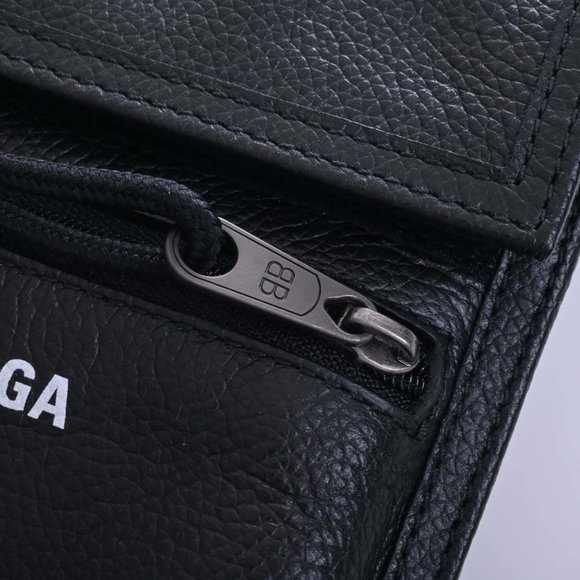 BALENCIAGA Leather Explorer Small Pouch Shoulder Bag 532298 Black Women's - Picture 7 of 9